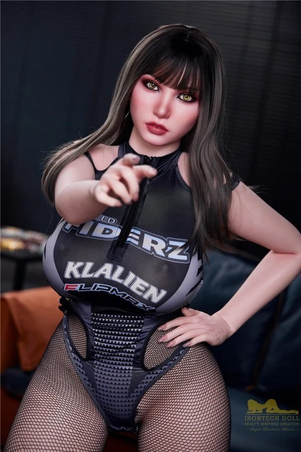 162 cm tall silicone sex doll, European fat love doll with black stockings by Irontech Amaia-irontech 162 cm love dolls silicone sex doll black 2 beautiful real doll