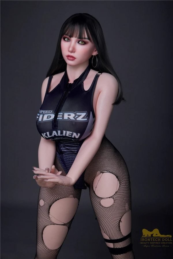 162 cm tall silicone sex doll, European fat love doll with black stockings by Irontech Amaia-irontech 162 cm love dolls silicone sex doll black 6 beautiful real doll