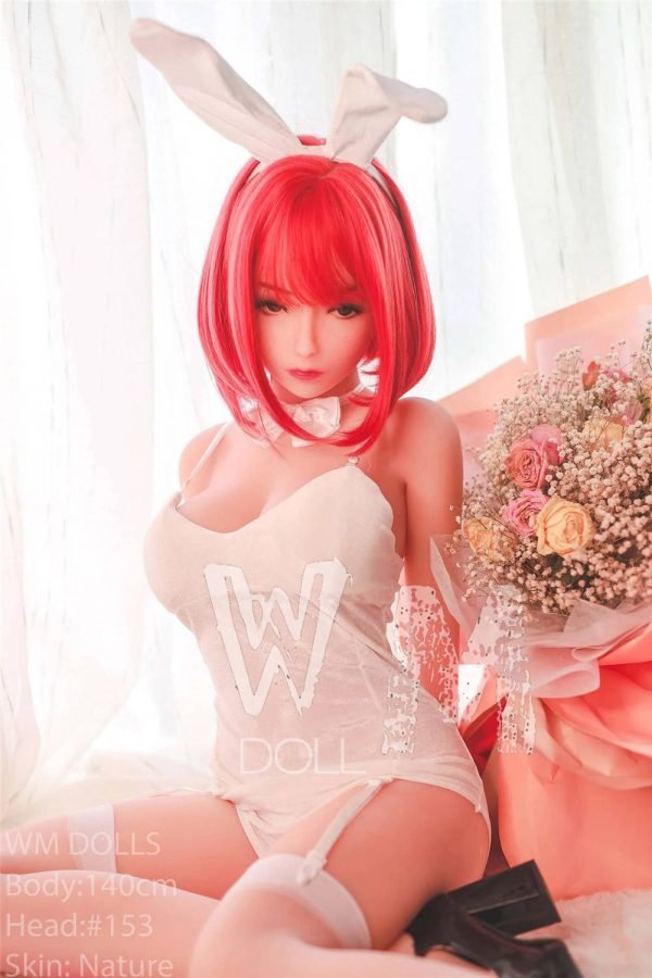 lapin roux adolescent poupée sexuelle réaliste 140 cm petite poupée d'amour WM DOLL Julianna-rouge vif love dolls lapin filleenager 10 belle vraie poupée