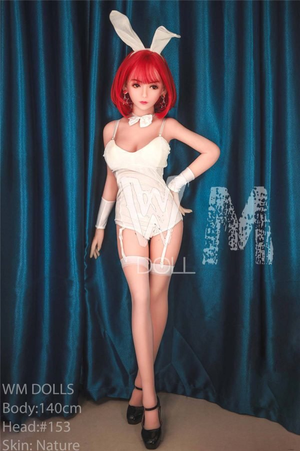 lapin roux adolescent poupée sexuelle réaliste 140 cm petite poupée d'amour WM DOLL Julianna-rouge vif love dolls lapin filleenager 6 belle vraie poupée